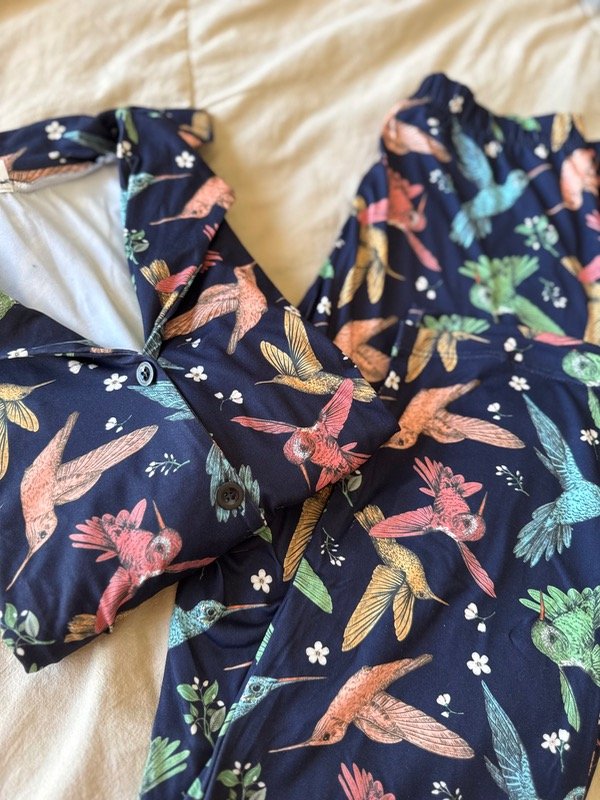 Producto - Pijama largo camisero bird