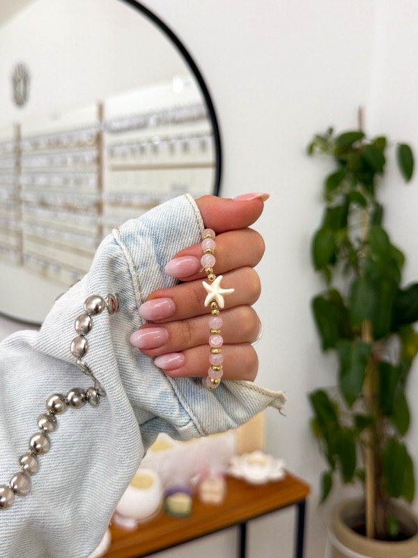 Producto - Pulsera rosita estrella blanca