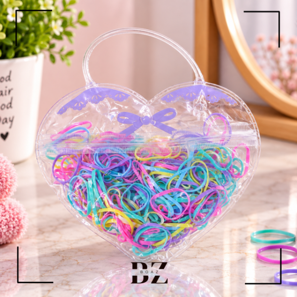 Producto - GOMITAS TER.TRENZA CARTERITA CORAZON COLOR SURTIDO - 2143-4