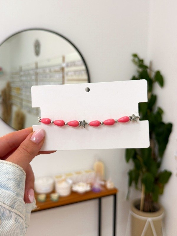 Producto - Tobillera rosa estrellas de mar