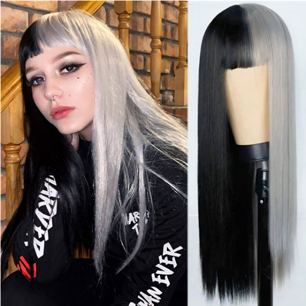 Producto - Peluca Bicolor Gris/Negro
