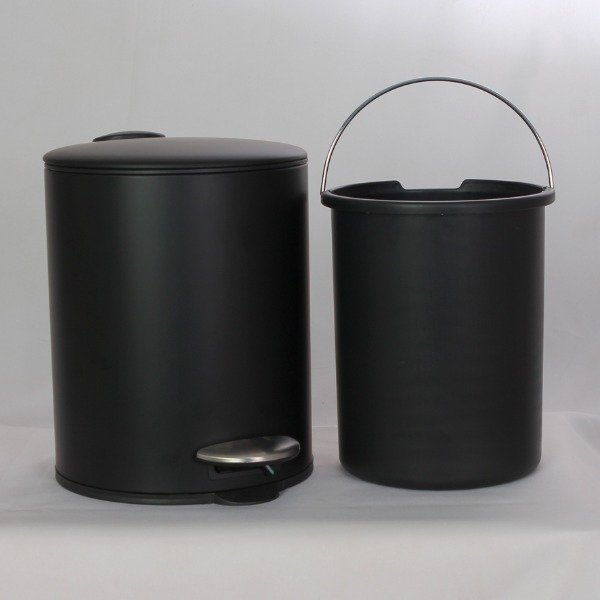 Producto - CESTO ACERO NEGRO REDONDO - 1