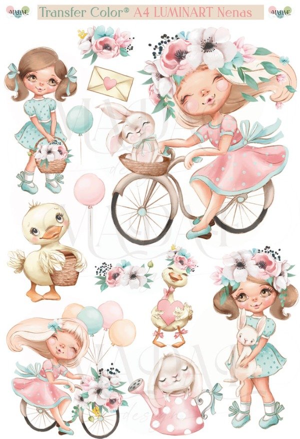 Producto - TRANSFER COLOR A4 LUMINART "NENAS"