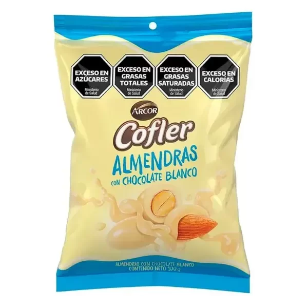 Producto - COFLER ALMENDRAS BAÑADAS CHOCOLATE BLANCO X100G