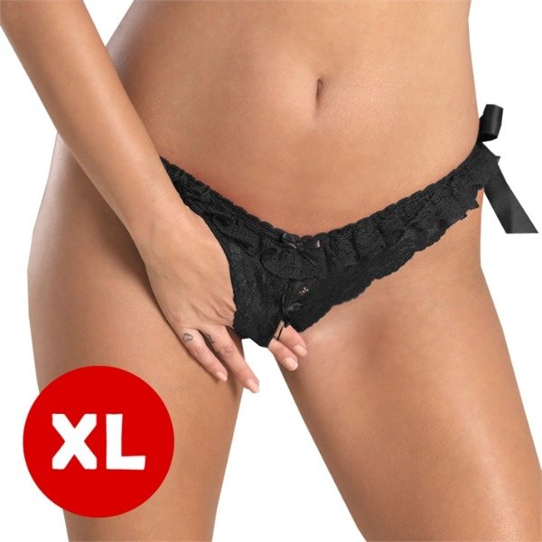 Producto - Vedetina Abierta en Puntilla con Lazos Laterales XL