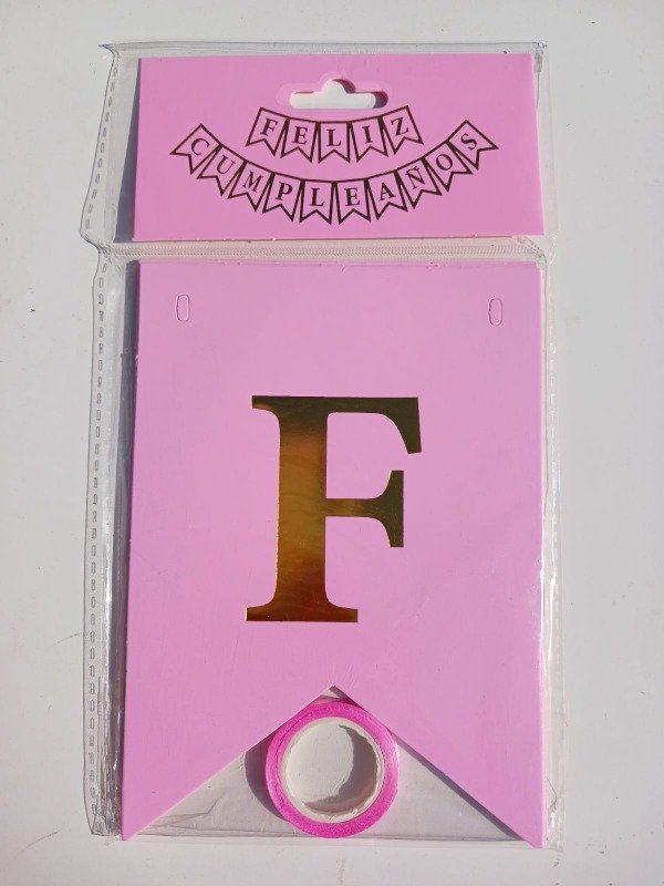 Producto - Banderín Neón "FC" Rosa