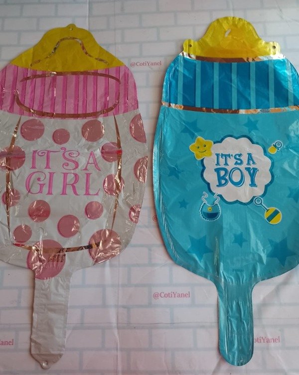 Producto - Globo 40cm mamadera It s a Boy / Girl