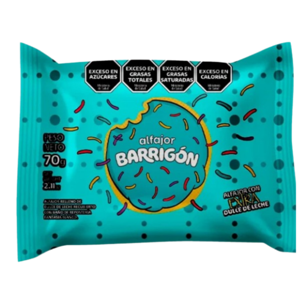 Producto - Alfajor Barrigón Blanco 70gr