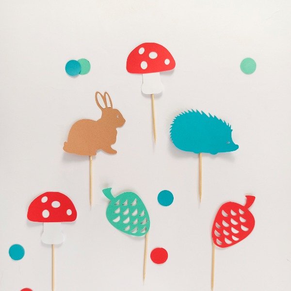Producto - Pack x 6 mini toppers Bosque