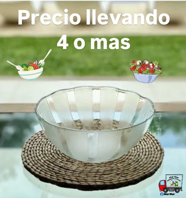 Producto - Ensaladera de vidrio (cantidad)