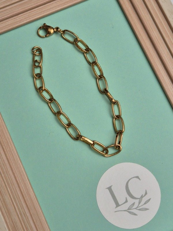 Producto - Pulsera Cadena Oval Dorada