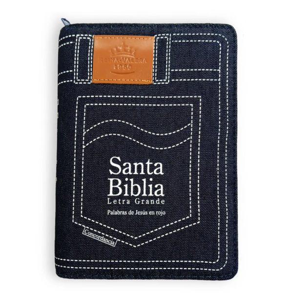 Producto - Biblia Reina Valera 1960 Letra Grande De Jeans Con Cierre