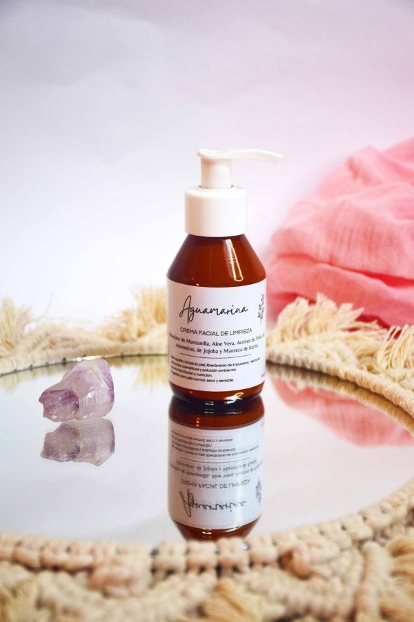 Producto - CREMA DE LIMPIEZA FACIAL "AGUAMARINA" AROMA GERANIO - 0