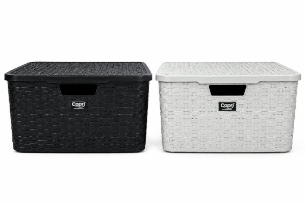 Producto - CANASTO ORGANIZADOR C/ TAPA RATAN GRANDE XL - 0
