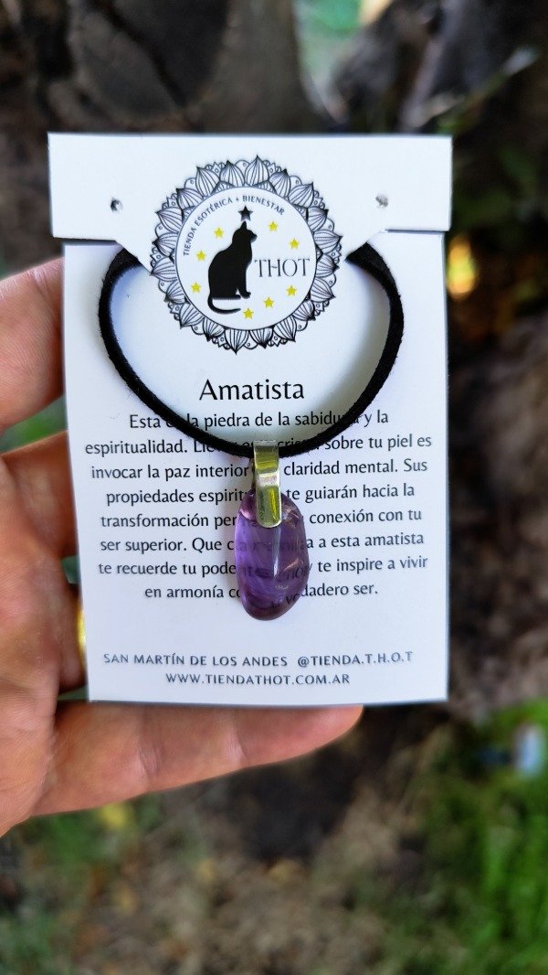Producto - COLLAR AMATISTA ROLADA - Claridad mental