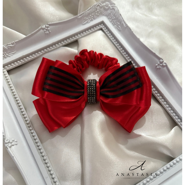 Producto - Scrunchie y lazo Abracadabra rojo