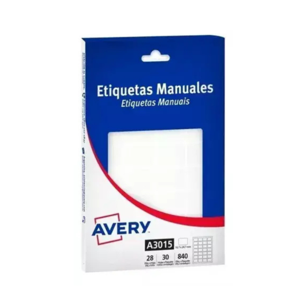 Producto - Etiquetas Avery Rectangulares 16.7 x 24.7 mm
