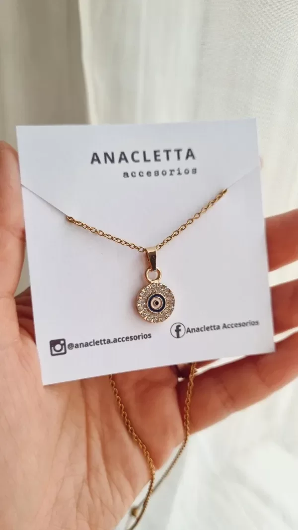 Producto - Gargantilla ojo con strass blanco AD