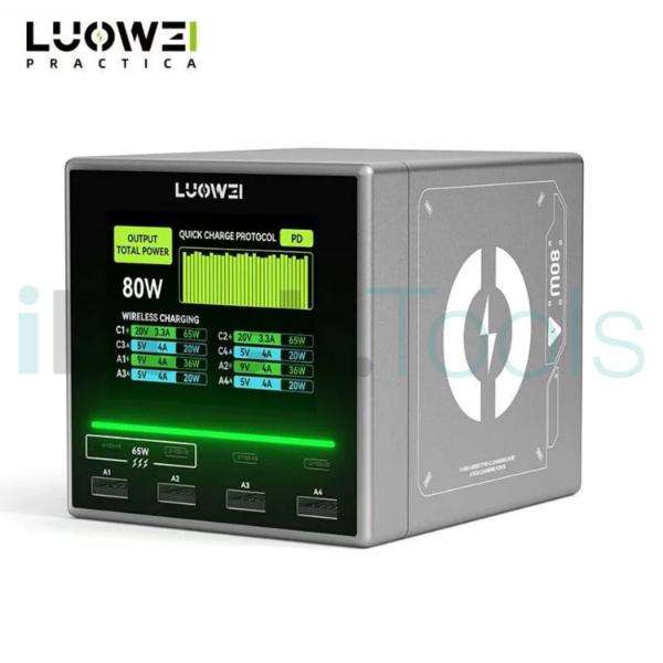 Producto - Cargador Multi puertos estacion RAPTOR - 8 Puertos LuoWei LW-U1