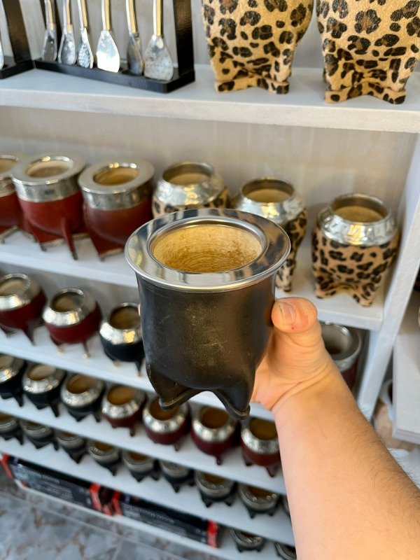 Producto - Mate Camionero Virola de Acero Lisa Color Negro