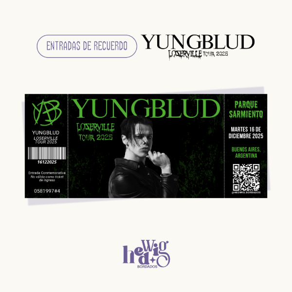 Producto - Entradas de recuerdo 14x6 - YUNGBLUD Loserville 2025