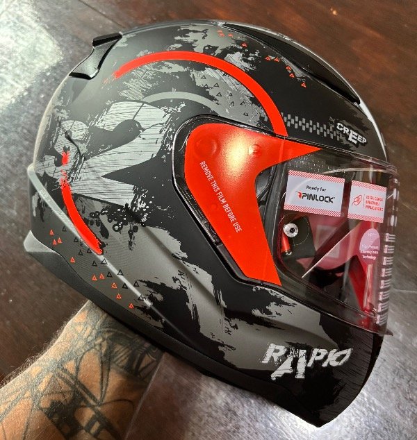 Producto - CASCO LS2 353 RAPID CIRCLE BLACK MATE NARANJA - 5