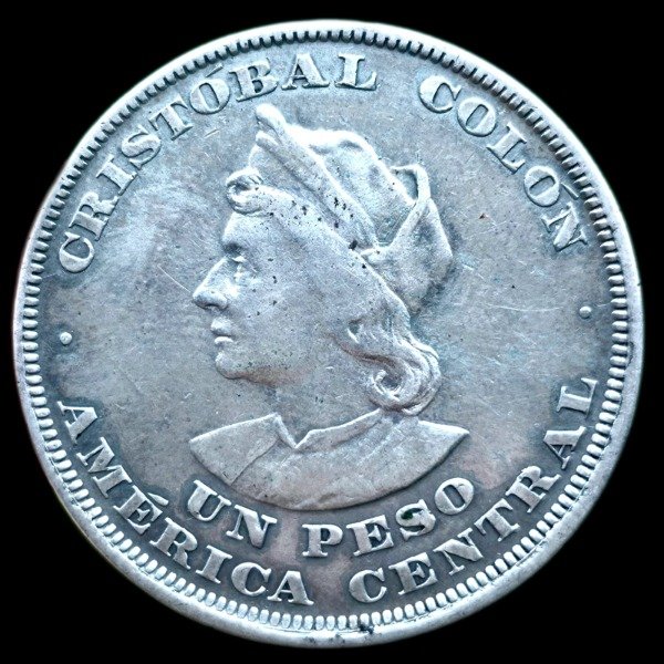 Producto - El Salvador 1 Peso 1895 Cristobal Colón Km#115 -VF