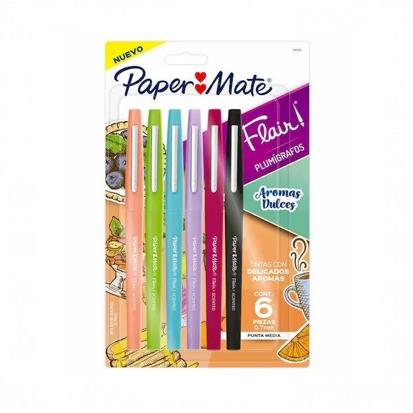 Producto - PLUMIGRAFOS 6 COLORES PAPER MATE AROMAS DULCES