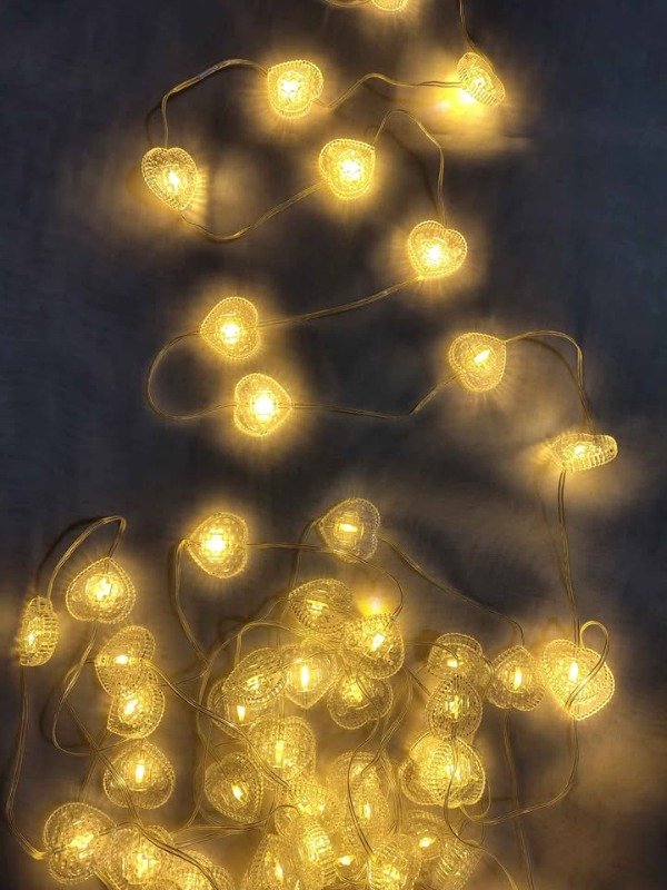 Producto - Guirnalda Impermeable 80 leds corazon por 10mts de largo