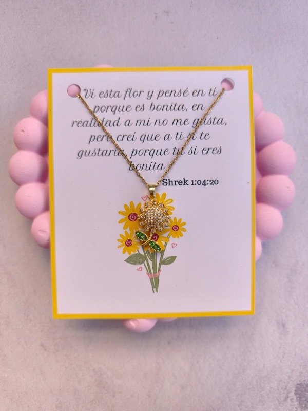 Producto - Collar Shrek Flor con tallo - 0