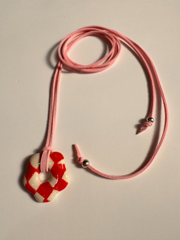 Producto - Flor Cuadros + Cordón NEGRO de REGALO - 2