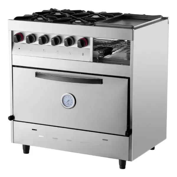 Producto - COCINA DANDA SIENA 4H INOX C/PLANCHA Y CARLITERA