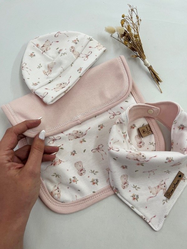 Producto - Set conejitas rosa viejo