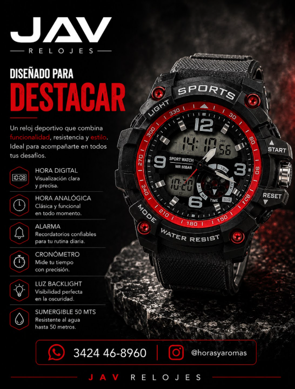 Producto - Reloj Modelo G-Shock Lemon - Hombre Deportivo Anadigi