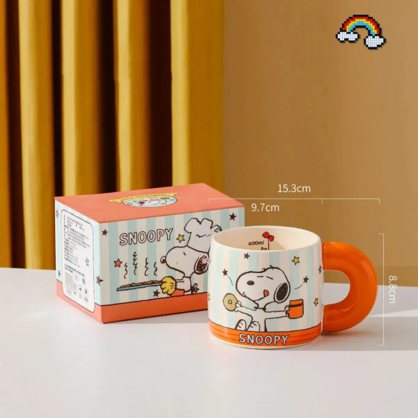 Producto - TAZA DE CERAMICA IMPORTADA SNOOPY RAYADA 1 - 1