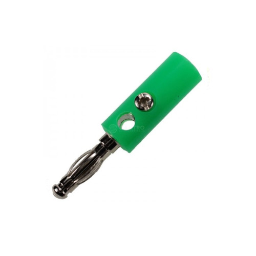 Producto - Conector Banana Macho Verde C/Deriv C/Tornillo
