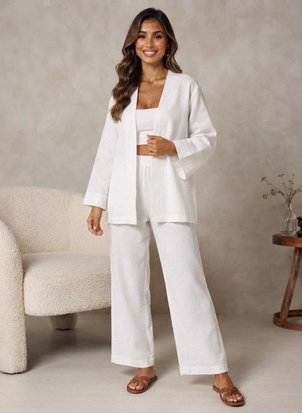 Producto - Conjunto de Lino con Saco - 5