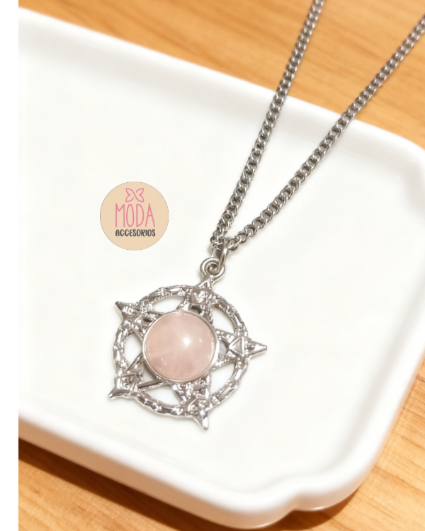 Producto - Pentagrama con cuarzo rosa