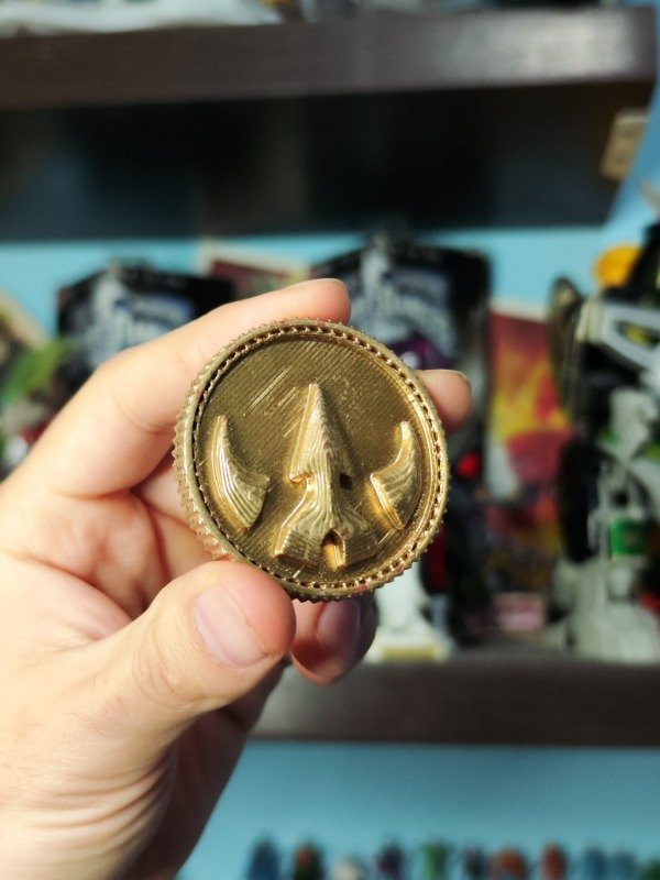 Producto - Iman 3D Premium / Power Coin Lord Drakkon Mighy Morphin 5 cm Oro - 0