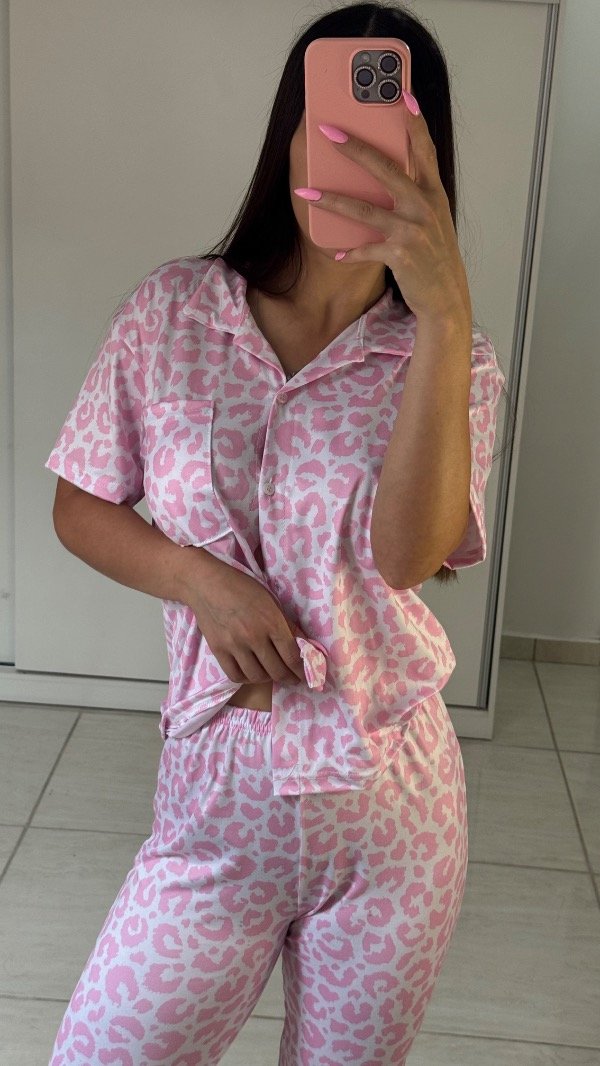 Producto - Camisero modal soft - Print Rosa
