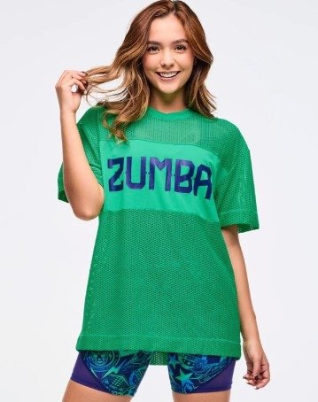 Producto - Zumba Libre Boxy Mesh Top - Green
