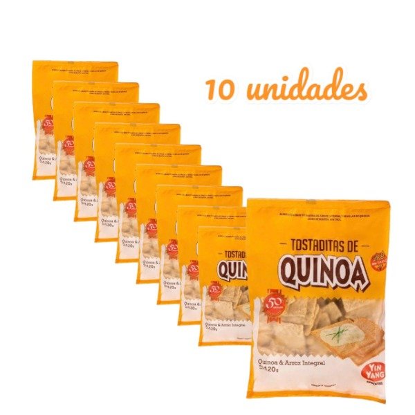 Producto - PACK X 10 Tostaditas de Quinoa y Arroz integral Sin Gluten - 120g YIN YANG