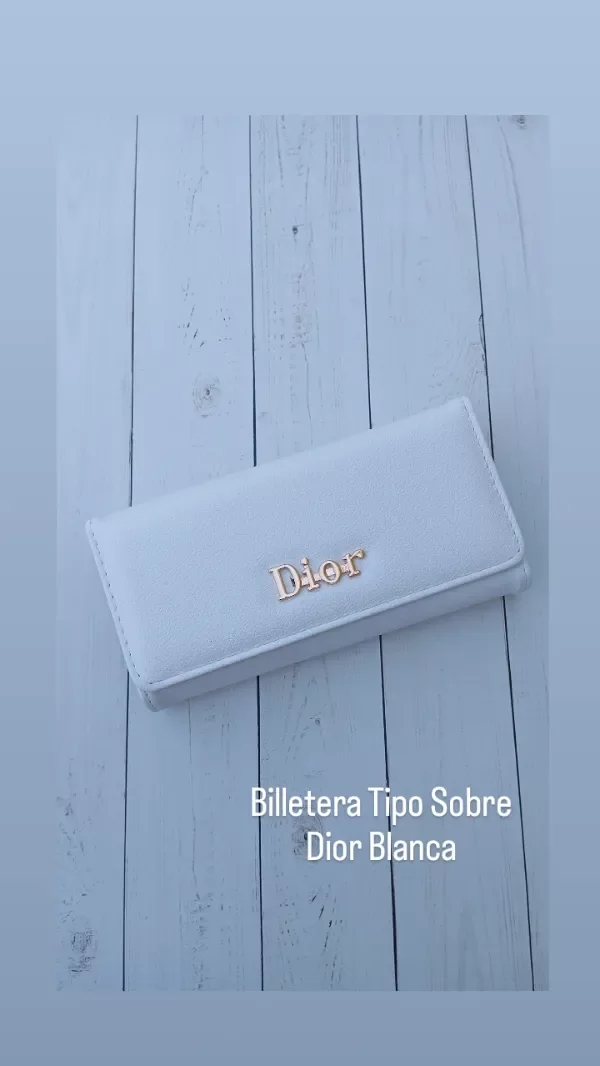 Producto - BILLETERA TIPO SOBRE DIOR BLANCA