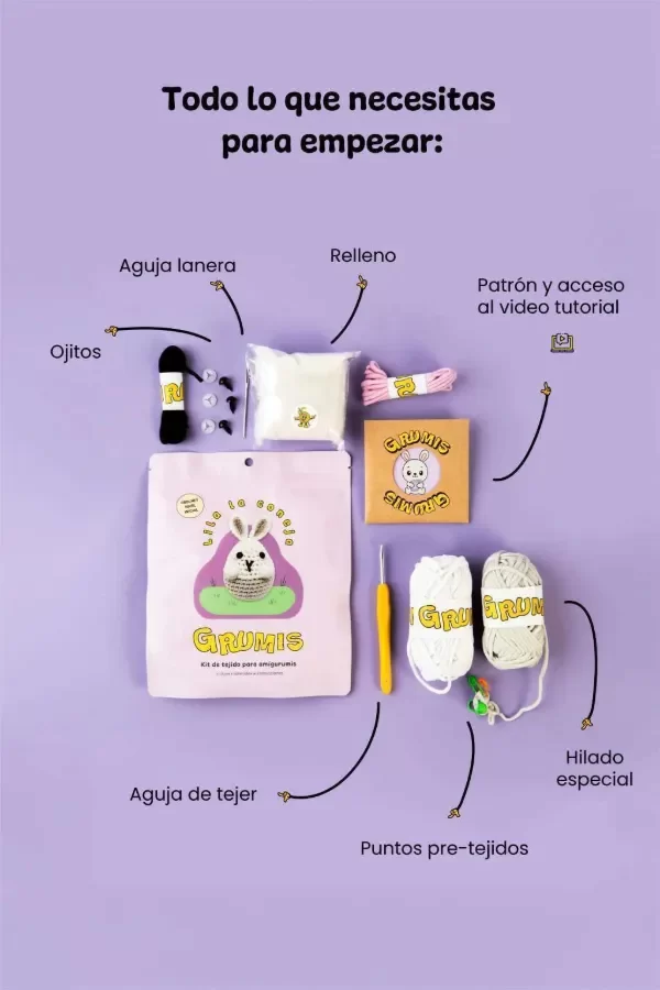 Producto - KIT AMIGURUMI PRINCIPIANTE CROCHET PASO A PASO - 7