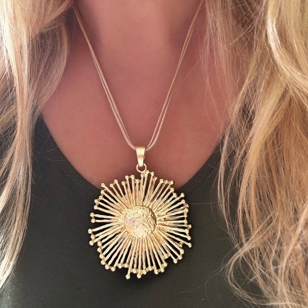 Producto - Conjunto Tiento Sol enchapado en oro