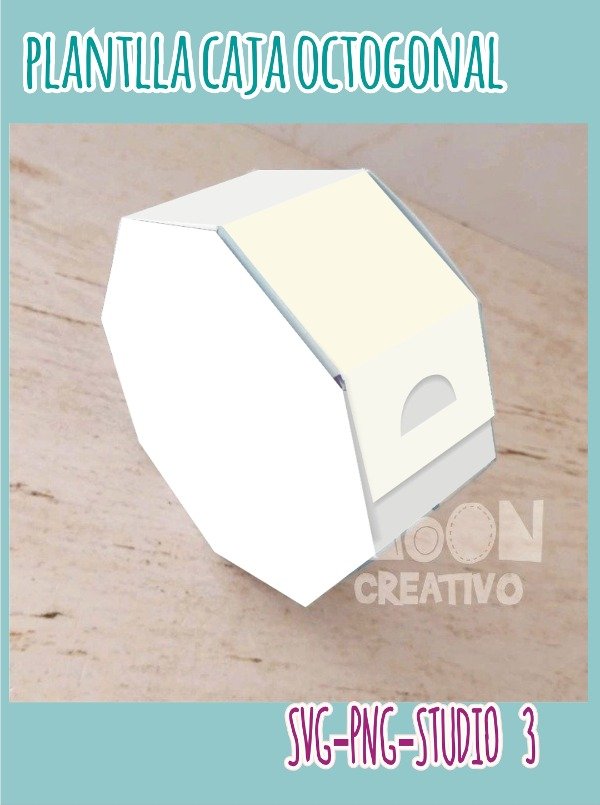 Producto - Plantilla Caja Octogonal  Sin Diseño (pelota de Fútbol)