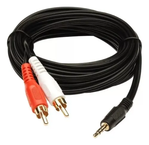 Producto - CABLE RCA MINIPLUG 2X1 AUDIO AUXILIAR 3,5 1.5MT