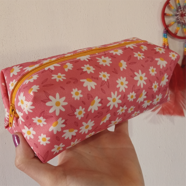 Producto - CARTUCHERA FLORES ROSAS!!
