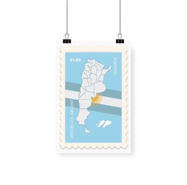 Producto - Lamina Estampilla MAPA - 20x30cm