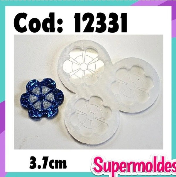 Producto - Escarapela Flor 3u  cod 12331